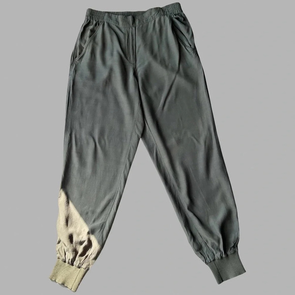 Aritzia Wilfred Military  Green Viscose Jogger Pants - Picture 2 of 12